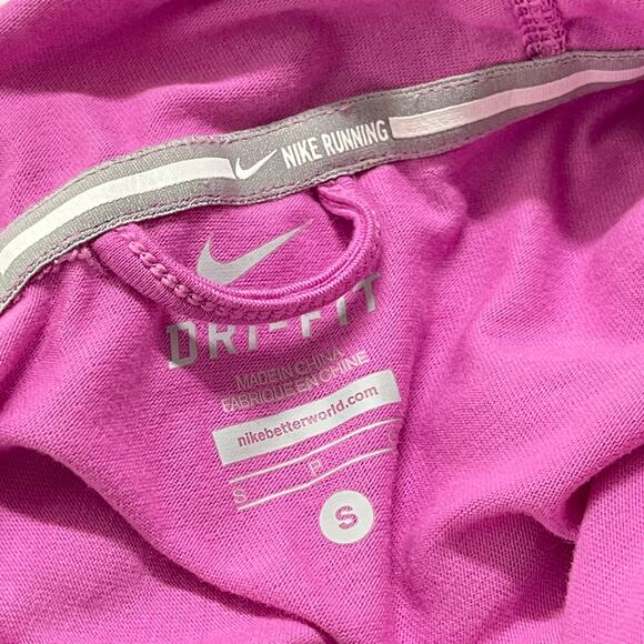 Nike Running Womens Hoodie Size Small S Pink Lightweight Athleisure SMALL STAIN - Picture 6 of 8